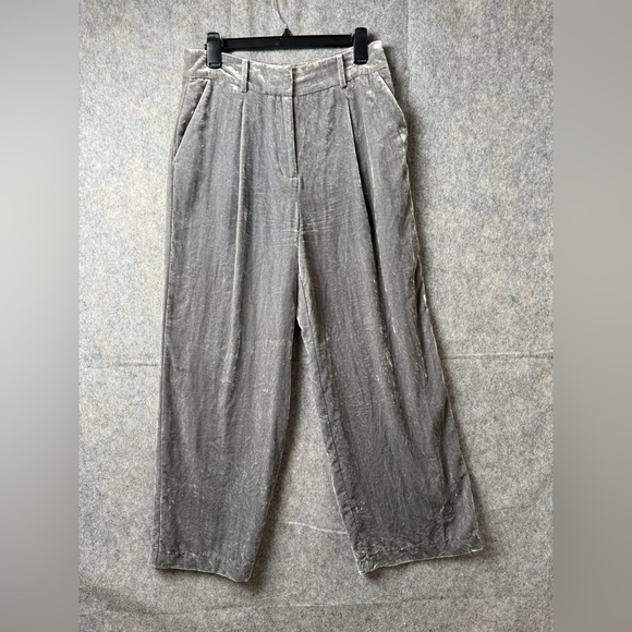 Loft Women Size 2 Valour Wide Leg Business Casual Gray Trousers - Picture 1 of 10
